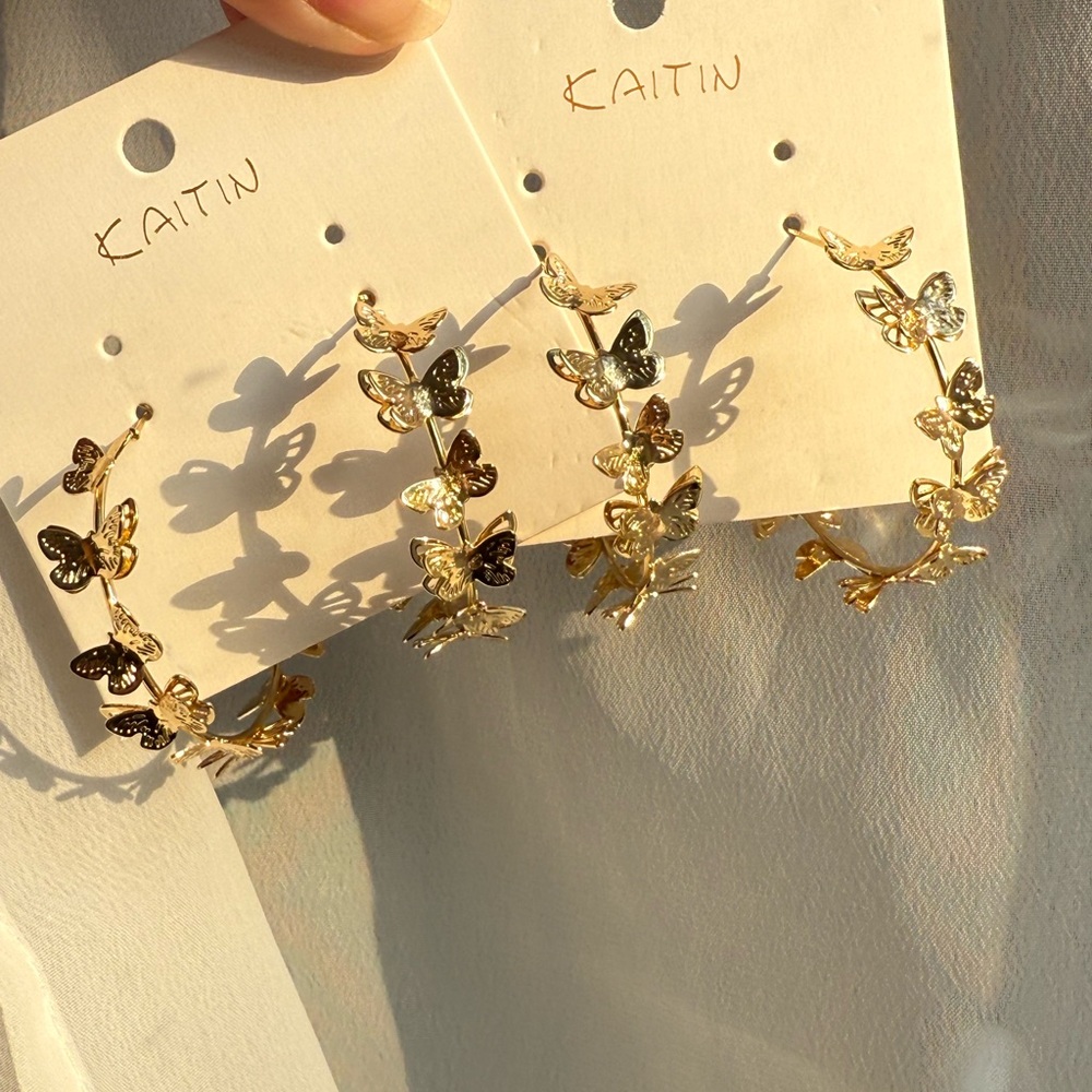 Gold butterfly Earrings